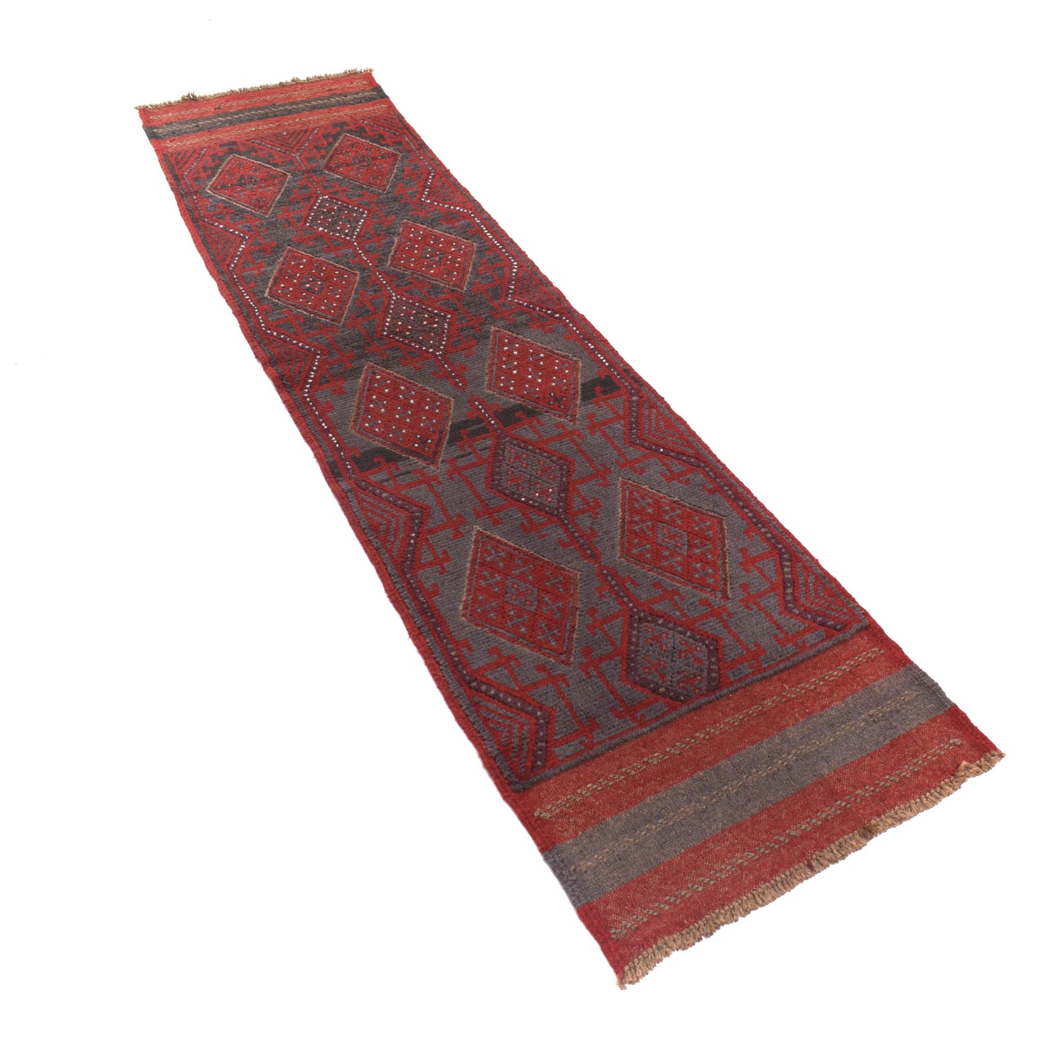 Red Mashwani Short Runner 1' 9 x 7' 8 (ft) - No.B20341