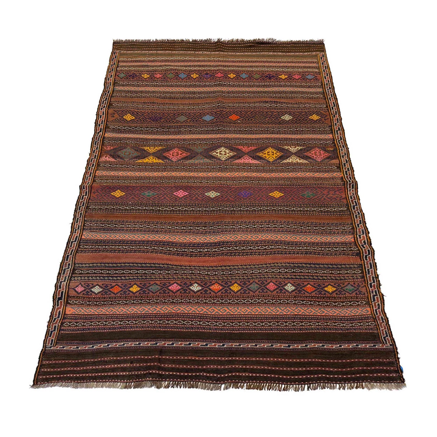 Medium Size Dhurrie Kelim 4' 5" x 7' 12" (ft) - No. B20352