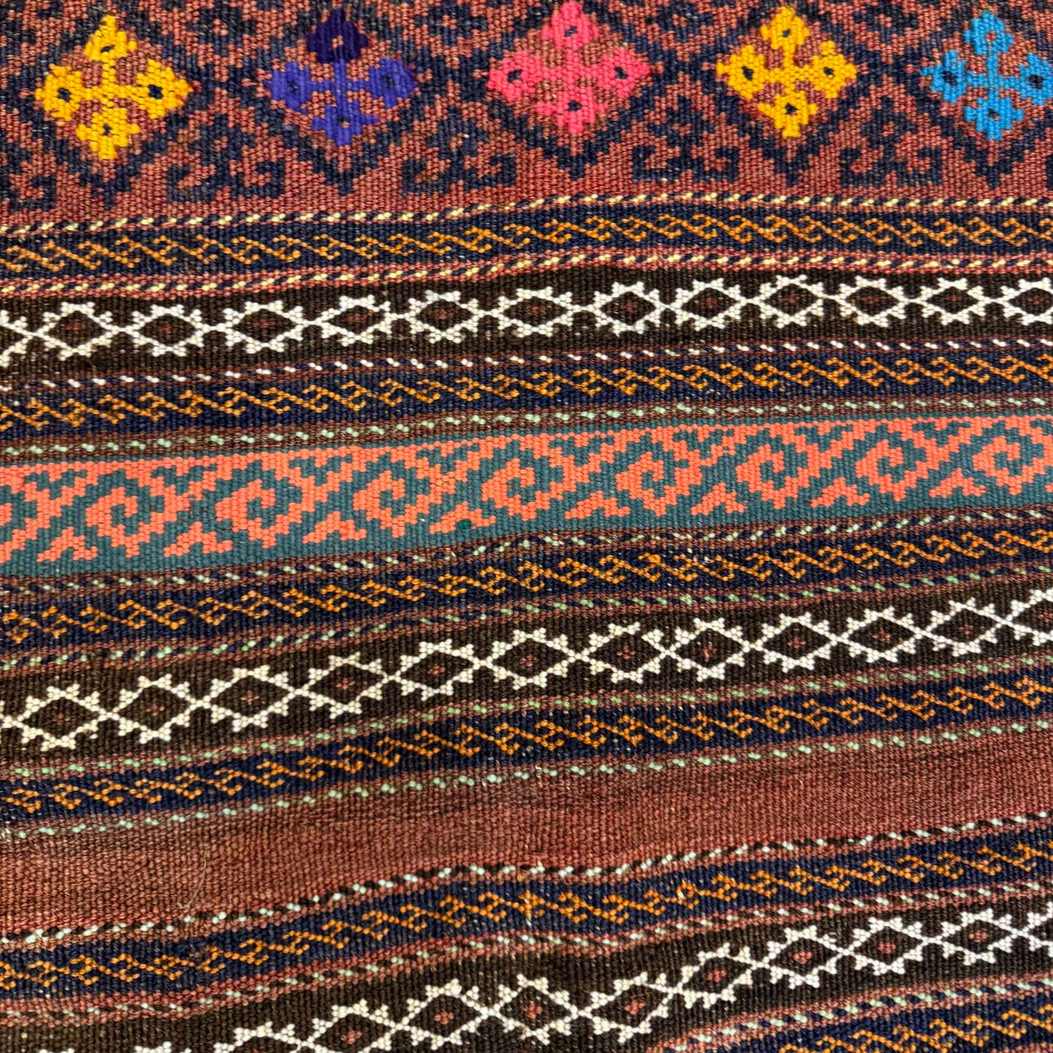 Medium Size Dhurrie Kelim 4' 5" x 7' 12" (ft) - No. B20352