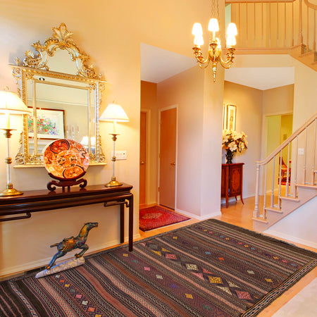 Medium Size Dhurrie Kelim 4' 5" x 7' 12" (ft) - No. B20352