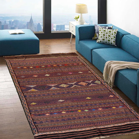 Bedroom Flatweave Kilim 4' 8" x 6' 7" (ft) - No. B20383