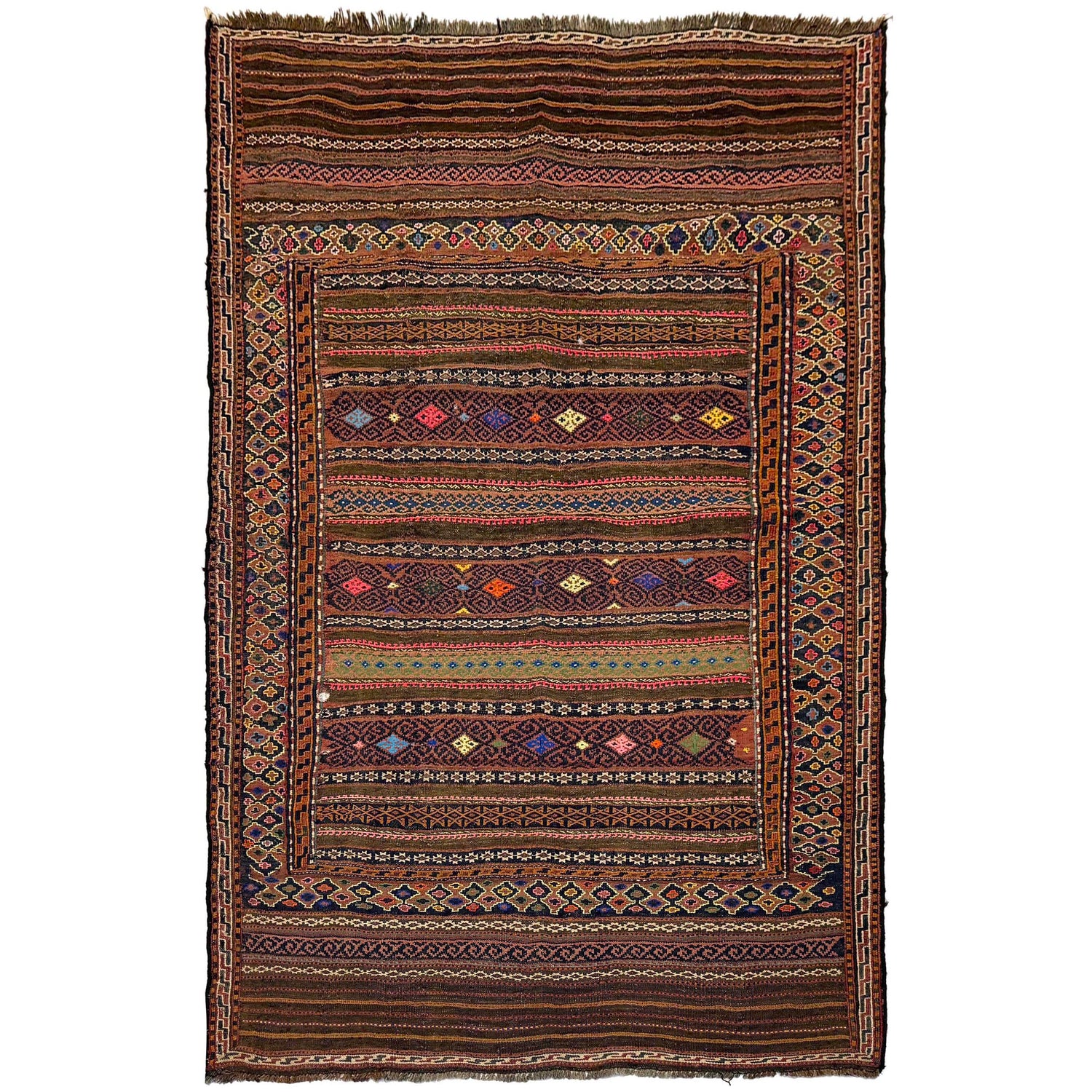 Entryway Flatweave Kilim 4' 0 x 6' 5 (ft) - No. B20386