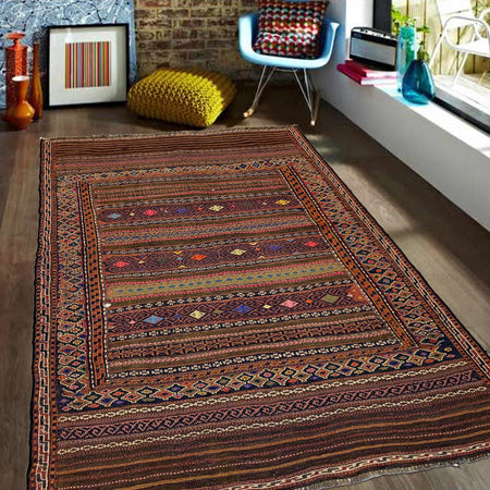 Entryway Flatweave Kilim 4' 0 x 6' 5 (ft) - No. B20386