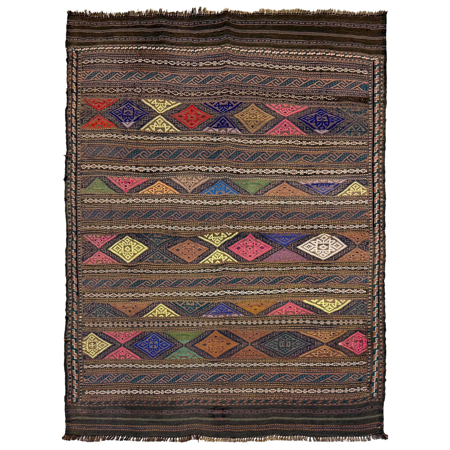 Medium Size Dhurrie Kelim 3' 6 x 5' 1 (ft) - No. B20391