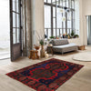 Blue Color Baluchi Rug 4' 7 x 6' 7 (ft) - No. b20399