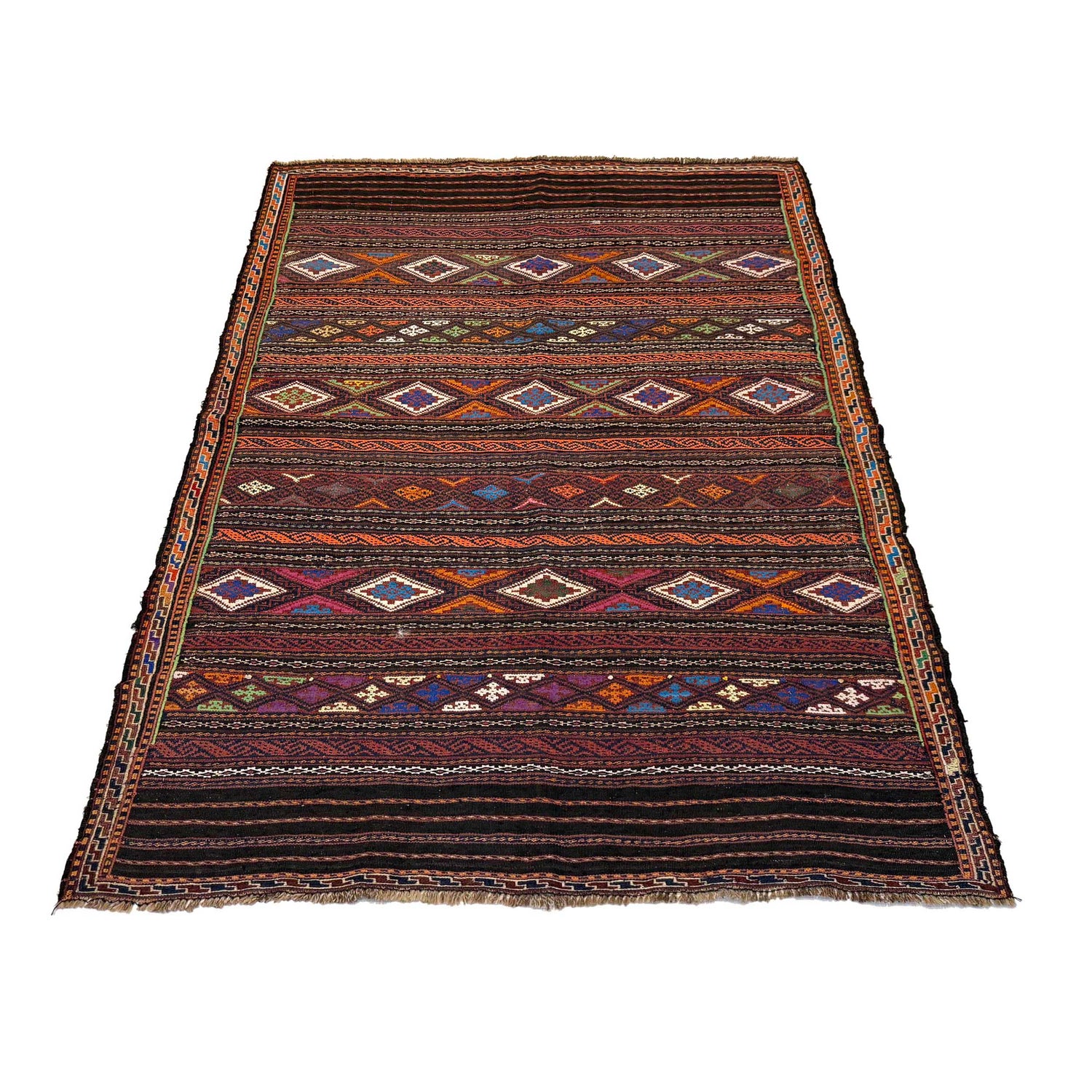 Entryway Flatweave Kilim 4' 5 x 6' 8 (ft) - No. B20412