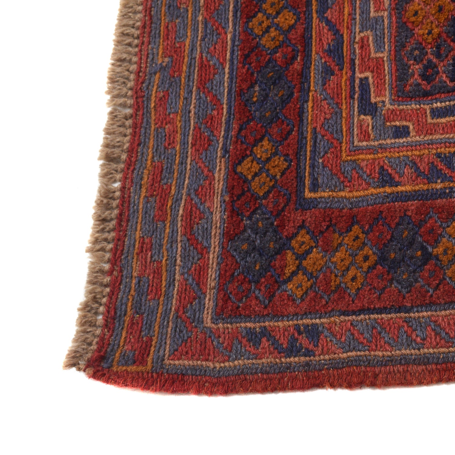 Red Mashwani Rug 6' 8 x 9' 1 (ft) - No. B21040