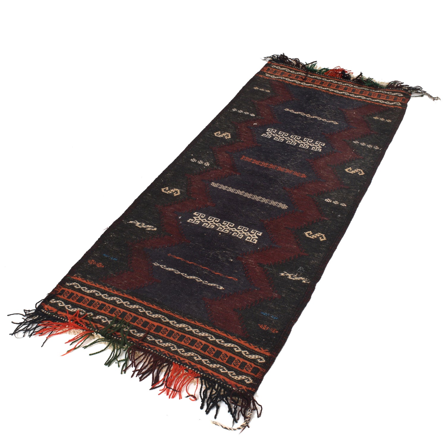 Hand Knotted Table Sheet Dhurrie Runner 2' 0" x 4' 9" (ft) - No. B21324