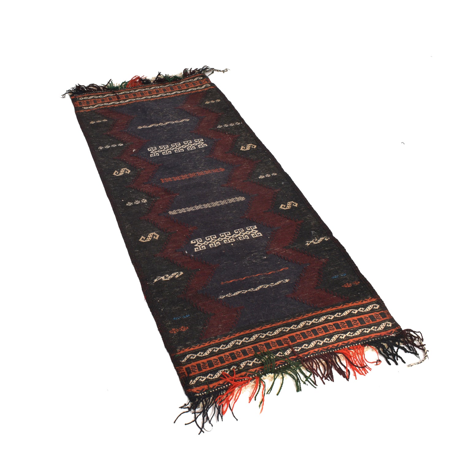 Hand Knotted Table Sheet Dhurrie Runner 2' 0" x 4' 9" (ft) - No. B21324