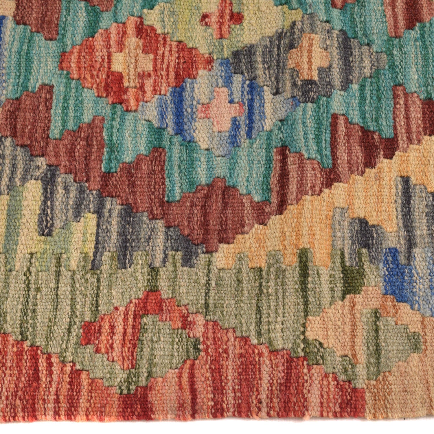 Handmade Vegetable Kilim 5' 0 x 6' 5 (ft) - No. B21596