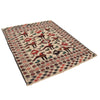 White Sumak Kilim 4' 5 x 5' 6 (ft) - No. B21967