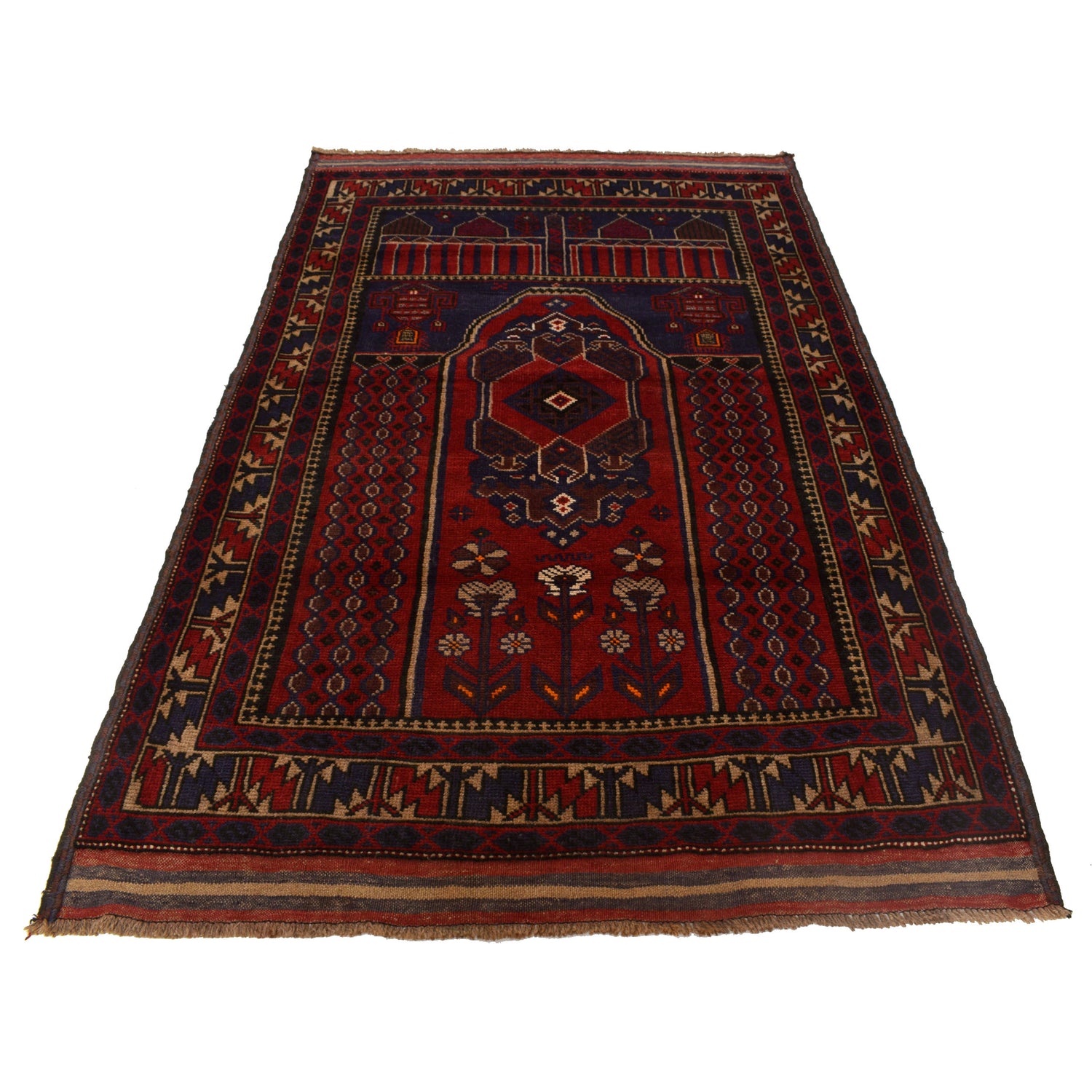 Traditional Baloch Rug 4' 5 x 7' 1 (ft) - No. B22901