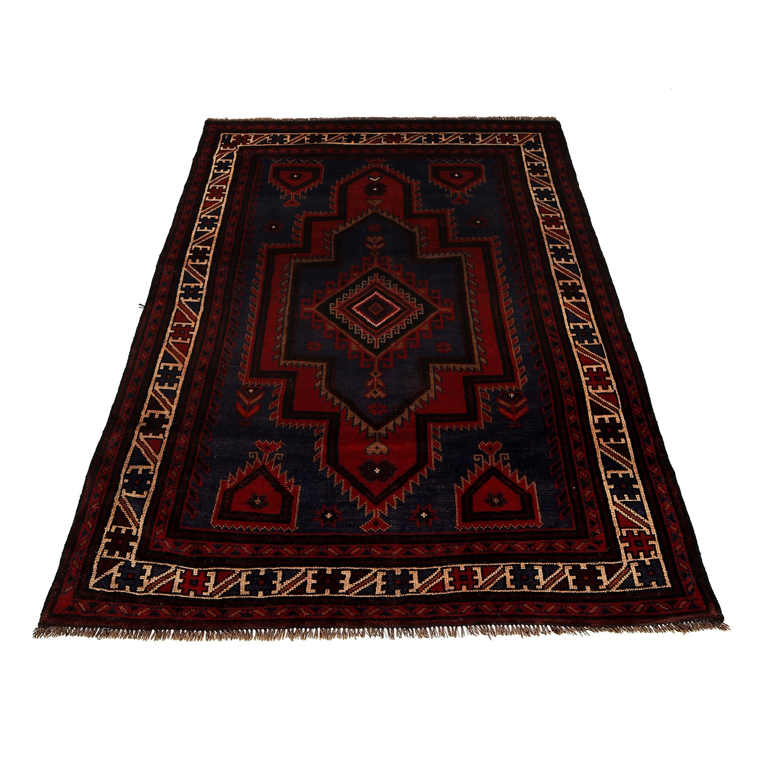 Hand Knotted Baluchi Rug 4' 7 x 7' 0 (ft) - No. B24190