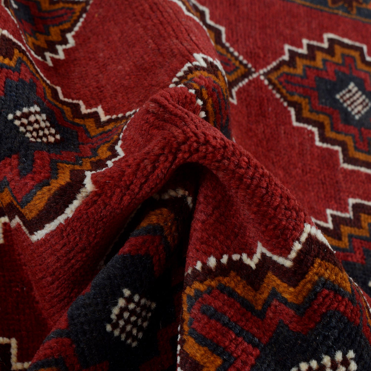 Red Color Baluchi Rug 2' 7 x 4' 5 (ft) - No. B26353