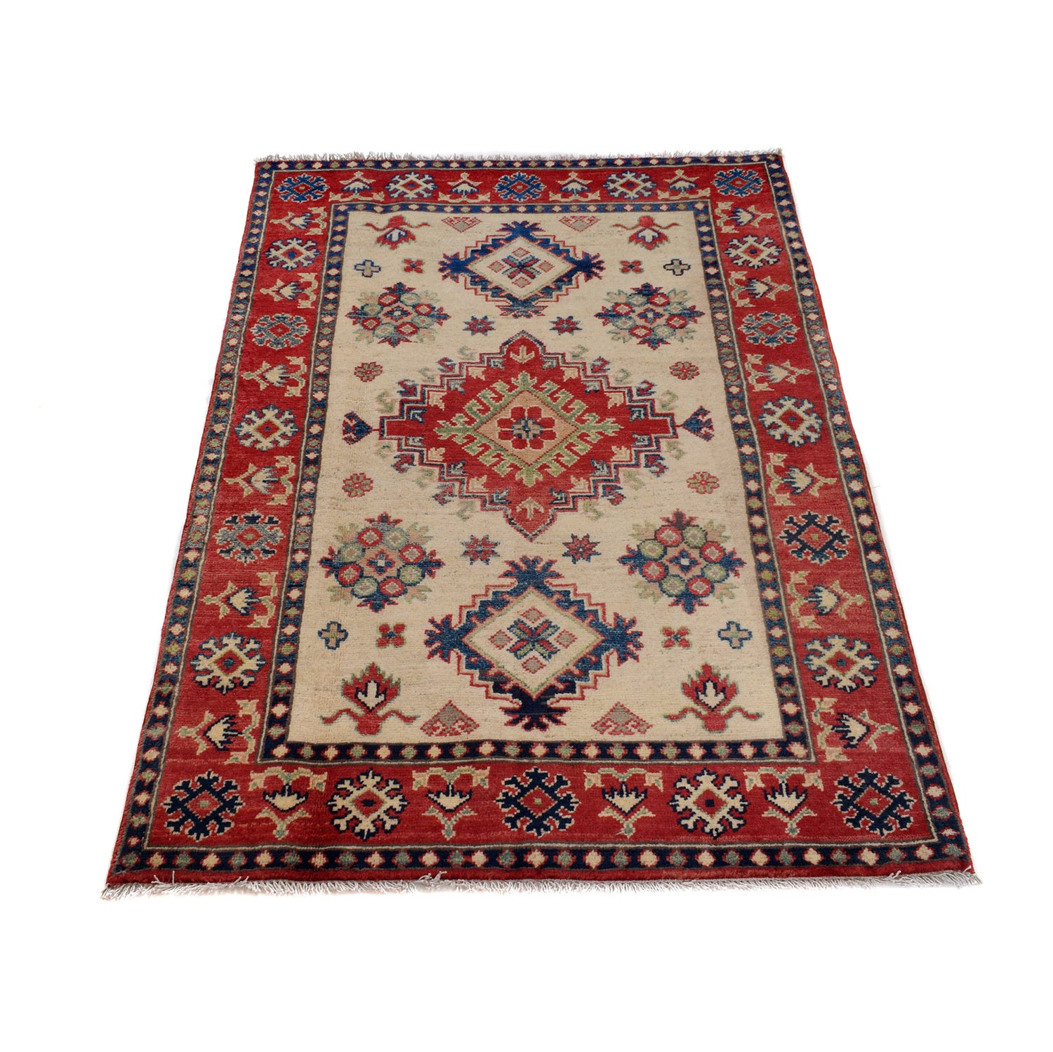 Ivory Color Kazak Rug 3' 3 x 4' 8 (ft) - No. B26354