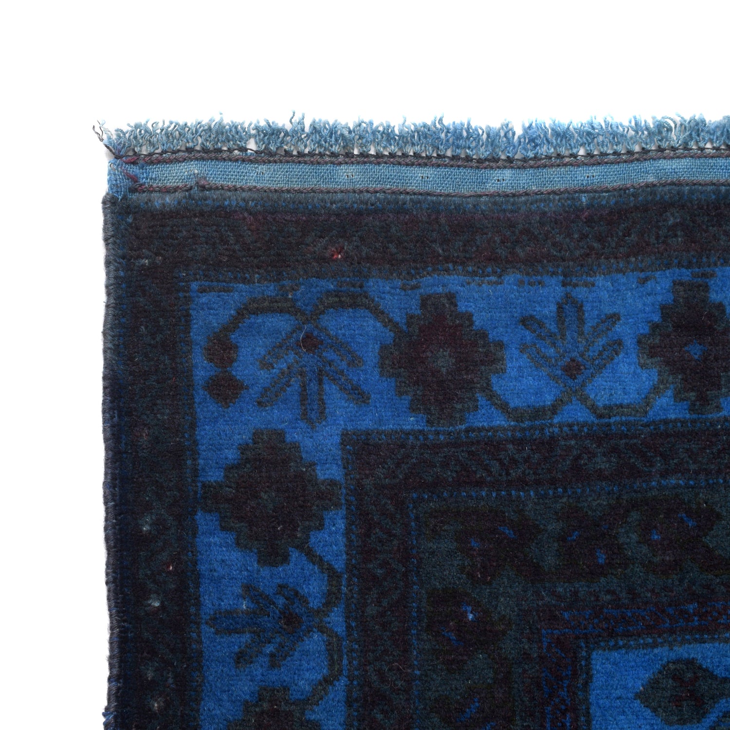 Blue Overdyed Rug 4' 2 x 5' 4 (ft) - No. B26771