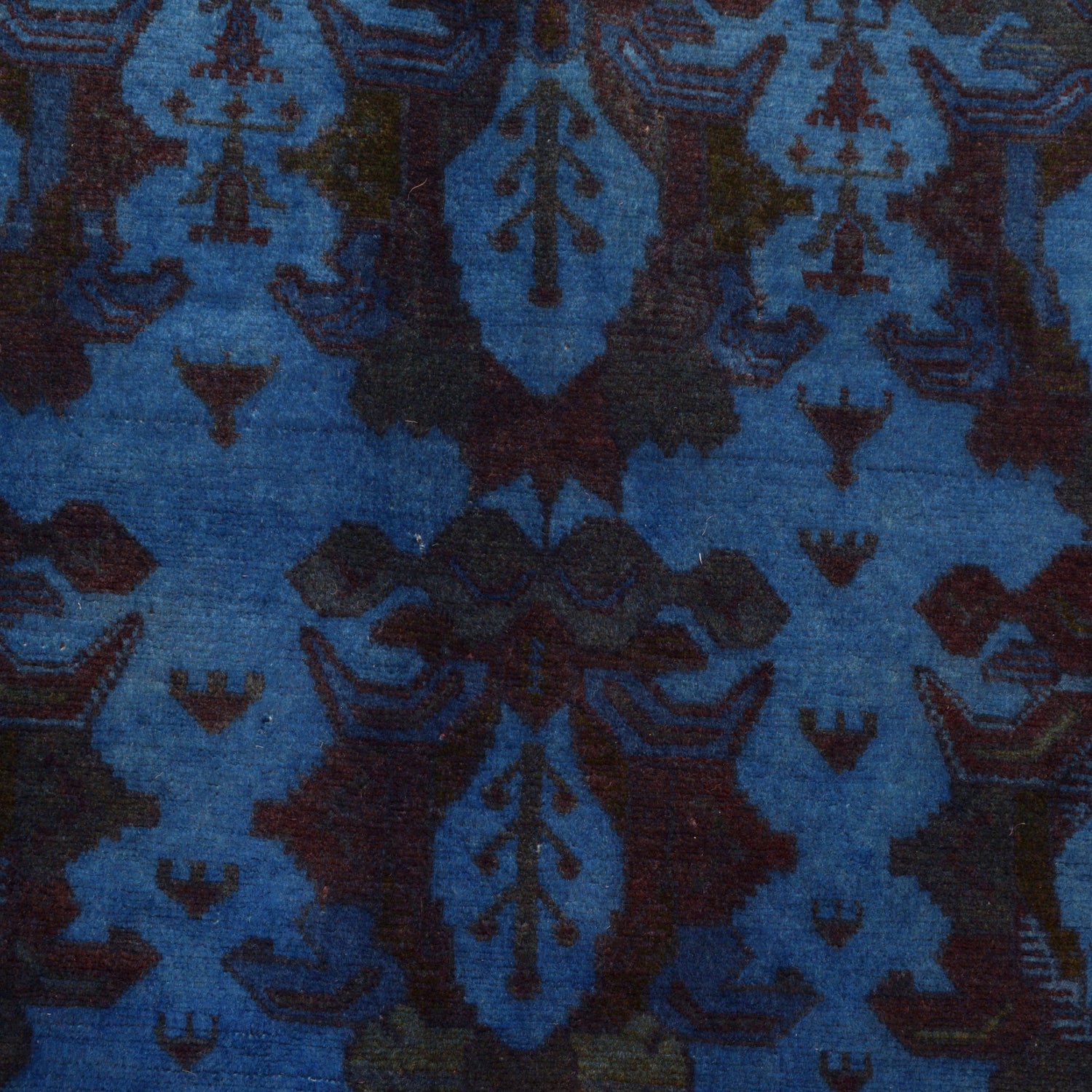 Blue Overdyed Rug 4' 2 x 5' 4 (ft) - No. B26771