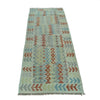 Green Overdyed Kelim Runner 2' 6" x 6' 3" (ft) - No. B29184