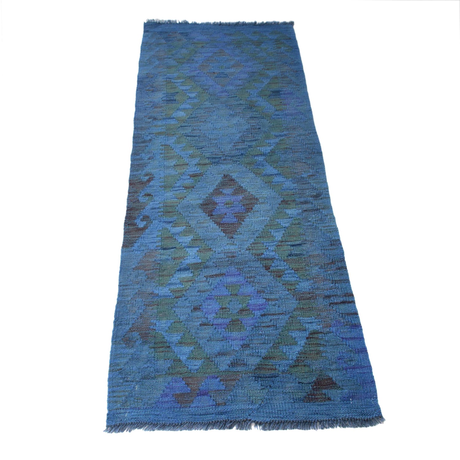 Hand Knotted Overdye Dhurrie Runner 2' 0" x 5' 7" (ft) - No. B29187