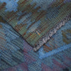 Blue Color Overdyed Kelim Runner 2' 0" x 4' 11" (ft) - No. B29189