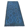 Blue Color Overdyed Kelim Runner 2' 11" x 6' 2" (ft) - No. B29191