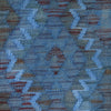 Blue Color Overdyed Kelim Runner 2' 11" x 6' 2" (ft) - No. B29191