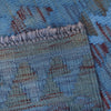 Blue Color Overdyed Kelim Runner 2' 11" x 6' 2" (ft) - No. B29191