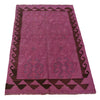 Purple Color Overdyed Kelim 3' 1" x 4' 6" (ft) - No. B29196