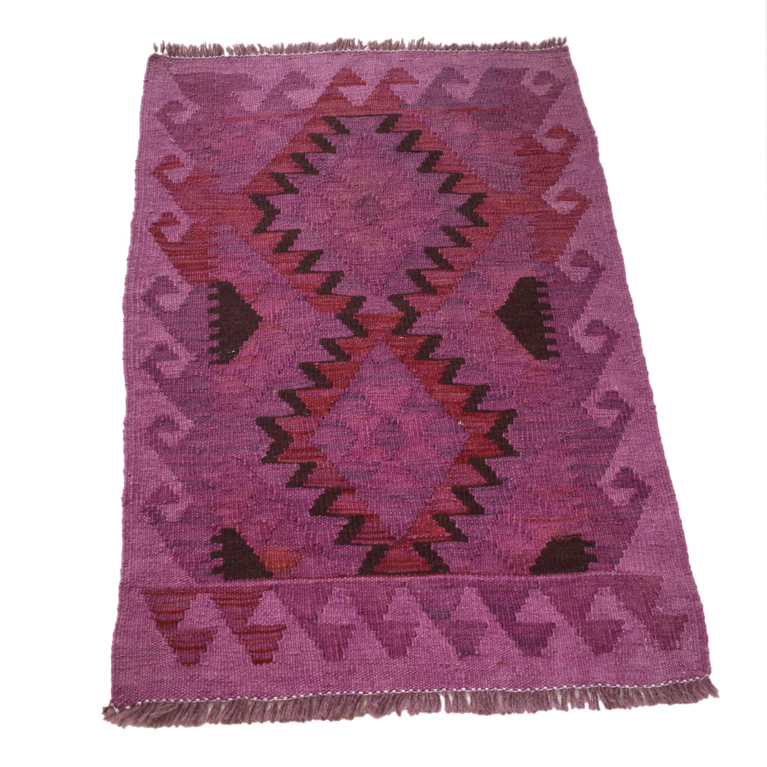 Handwoven Overdyed Kilim 2' 0" x 3' 1" (ft) - No. B29210