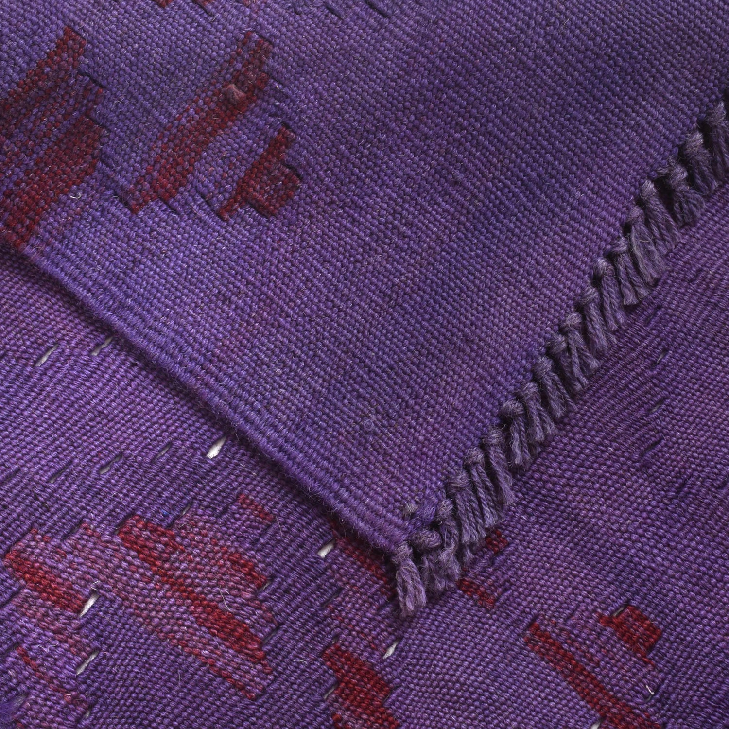 Purple Color Overdyed Kelim 3' 9" x 5' 7" (ft) - No. B29228
