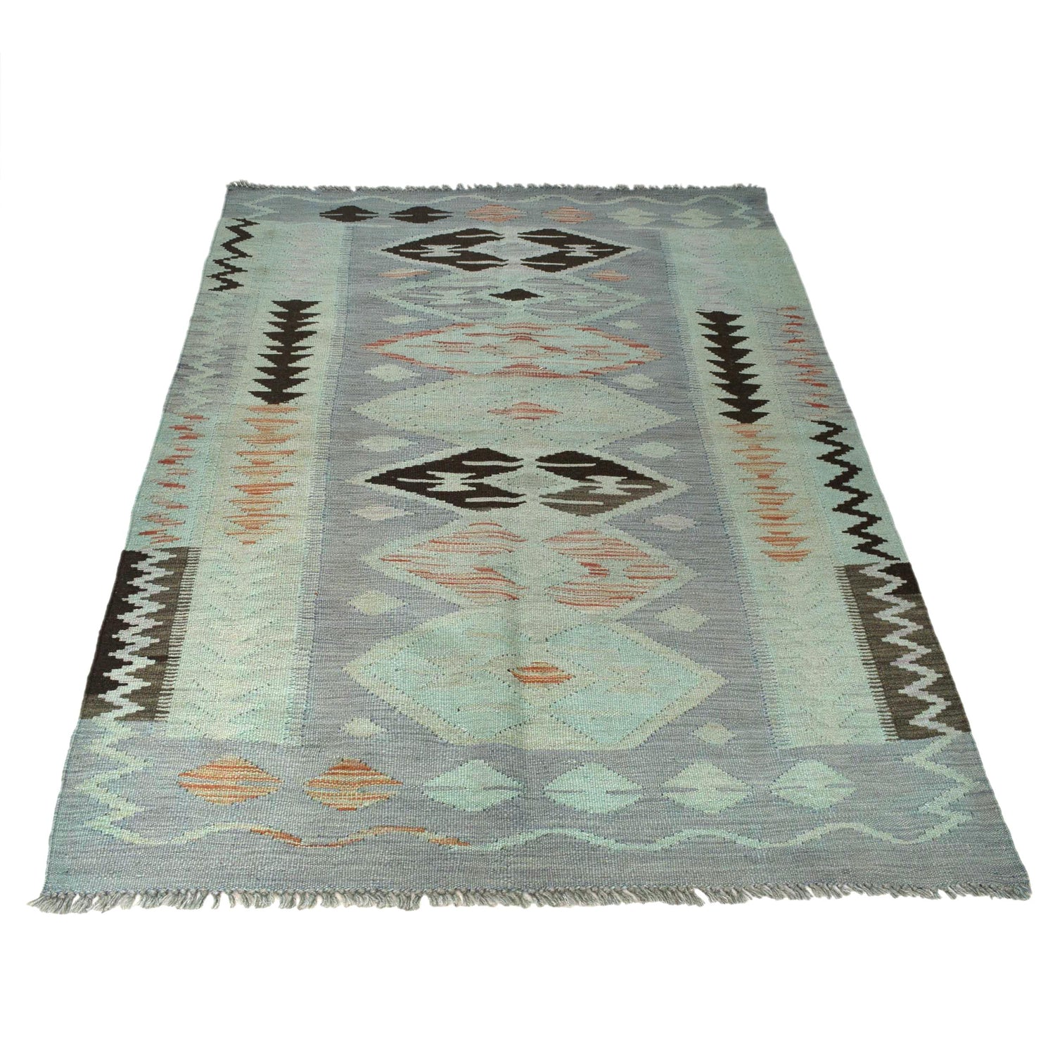 Hand Knotted Overdye Dhurrie 3' 11" x 5' 6" (ft) - No. B29235