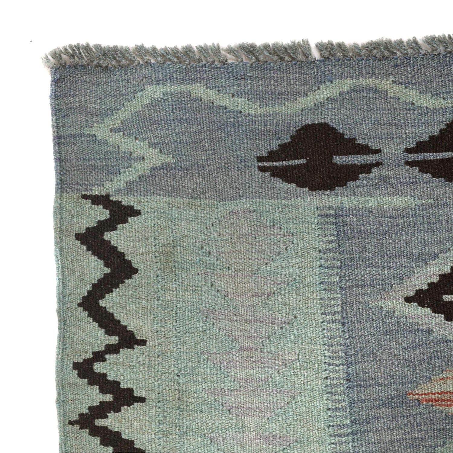Hand Knotted Overdye Dhurrie 3' 11" x 5' 6" (ft) - No. B29235