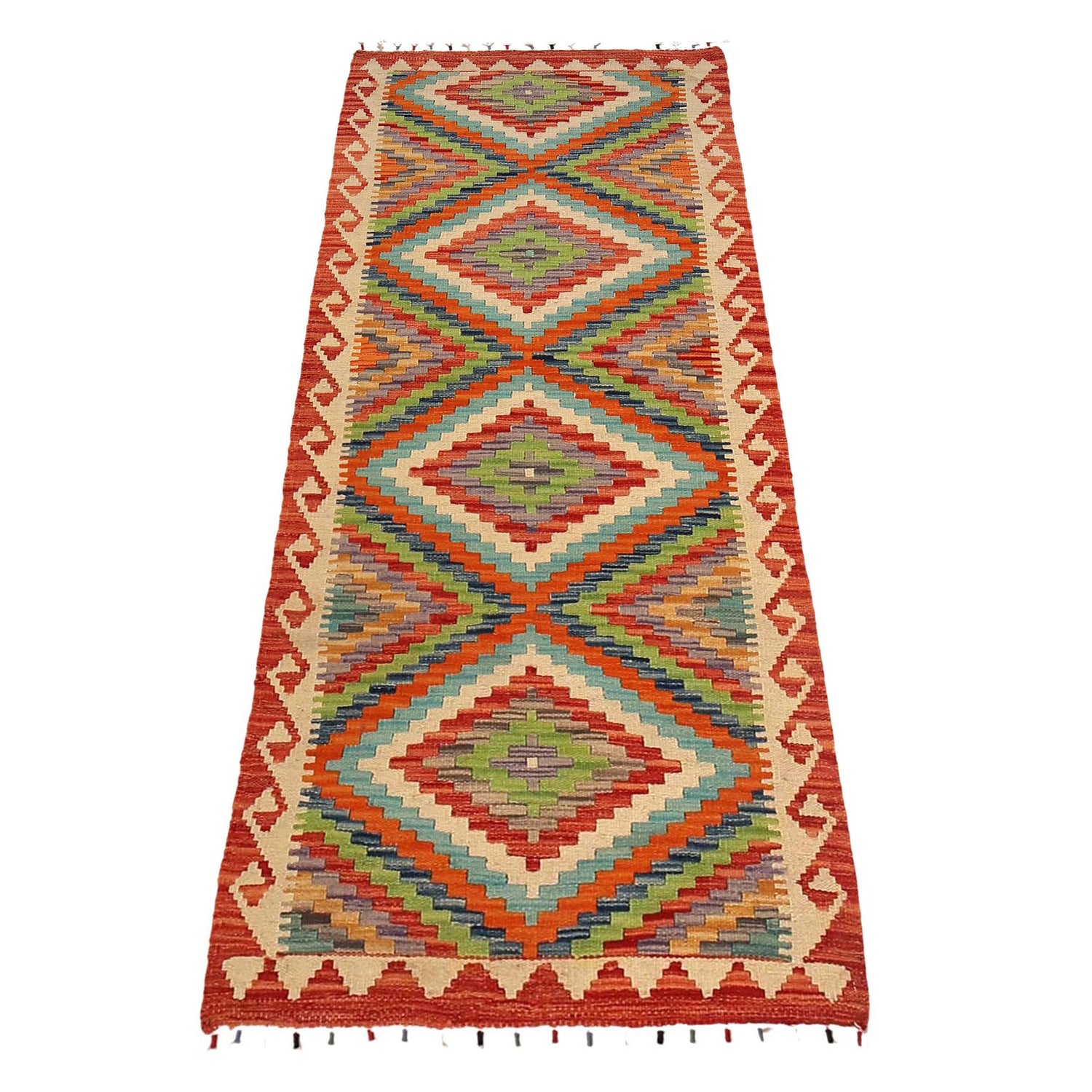 Vegetable Kilim Runner 2' 3" x 6' 4" (ft)- No. B29720