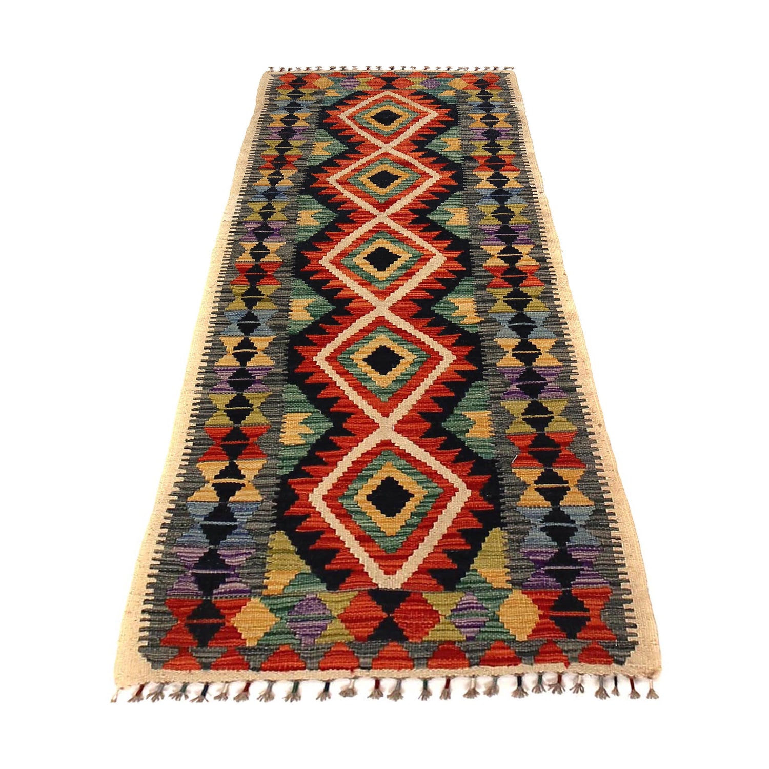 Vegetable Kelim Runner 2' 6" x 6' 5" (ft)- No. B29721