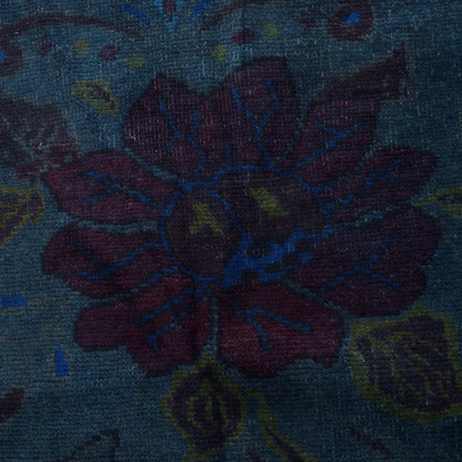Blue Overdyed Rug 3' 7" x 6' 3" (ft) - No. B29781