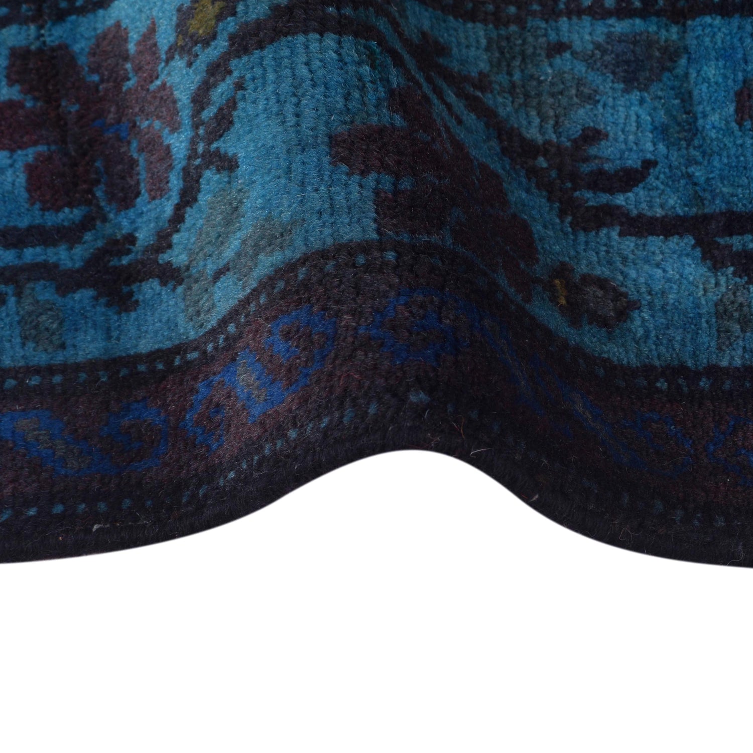 Blue Overdyed Rug 3' 7" x 6' 3" (ft) - No. B29781