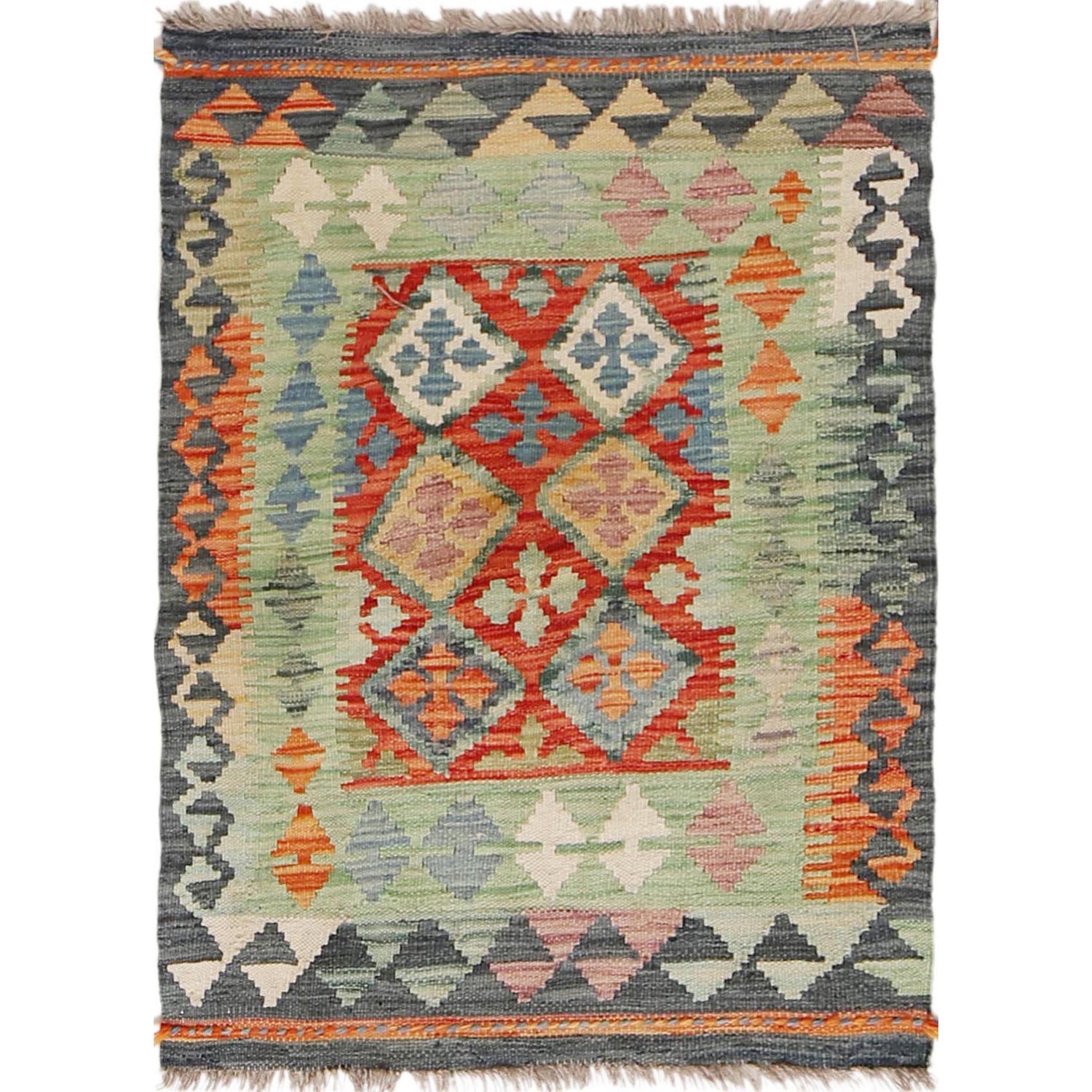 Handmade Vegetable Kilim 2' 2" x 2' 10" (ft) - No. B29890