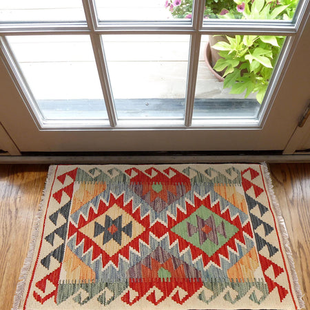 Handmade Vegetable Kelim 2' 0" x 2' 10" (ft) - No. B29910