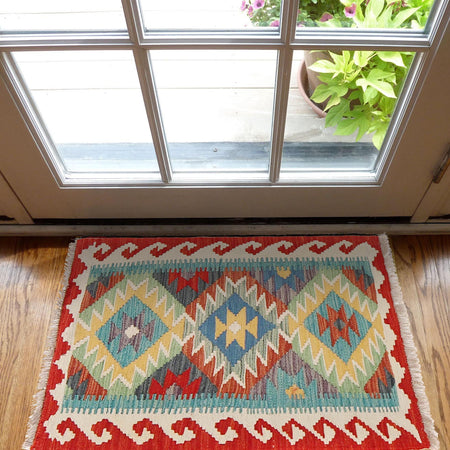 Handmade Vegetable Kelim 2' 0" x 2' 9" (ft) - No. B30014