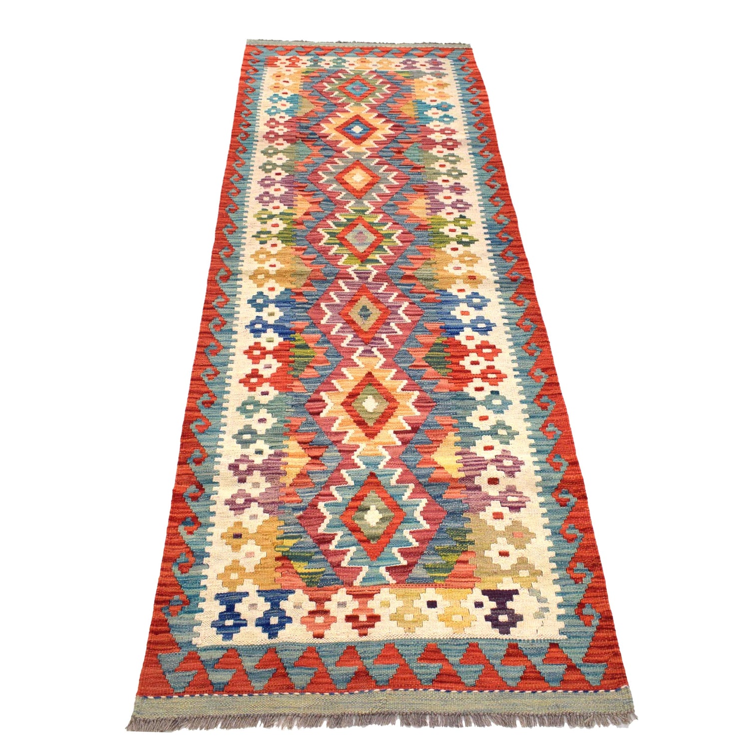 Vegetable Kelim Runner 2' 8" x 7' 11" (ft) - No. B30045