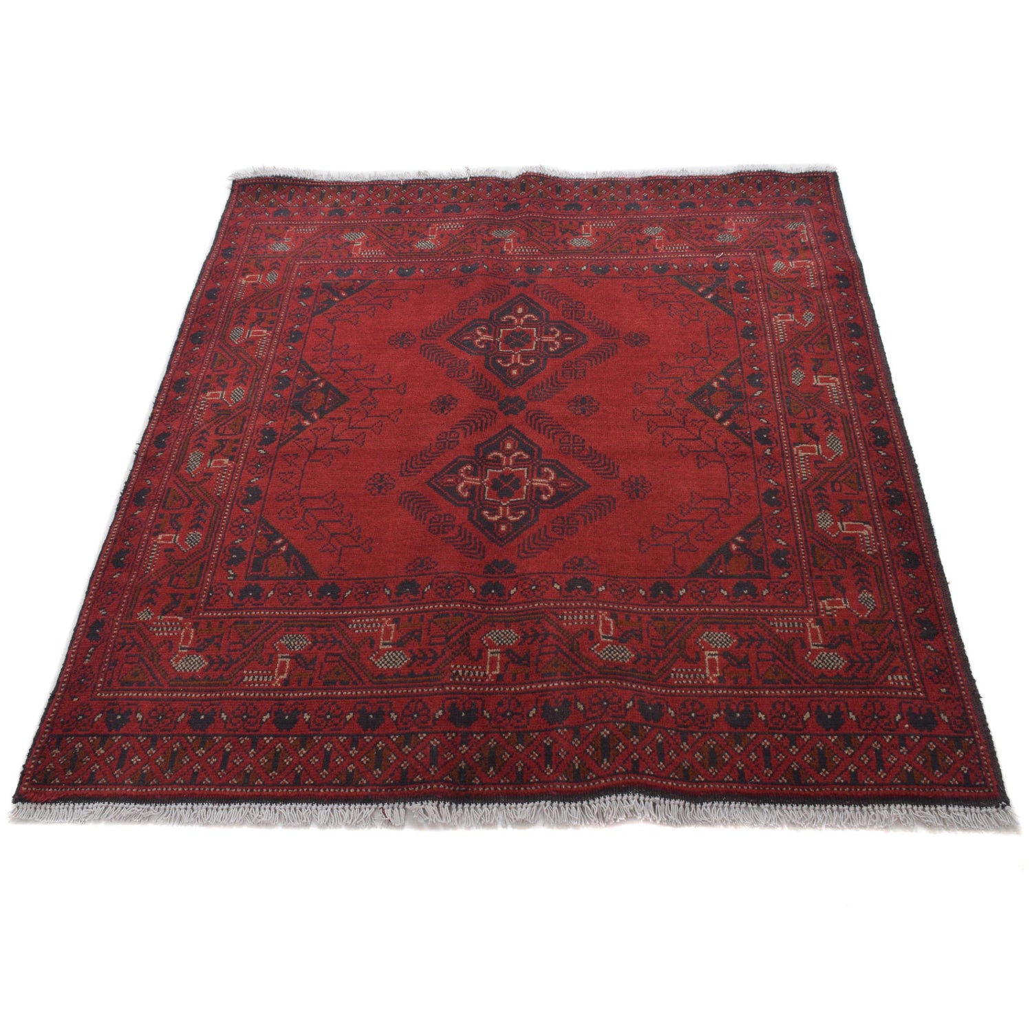 Red Khal Mohammadi Rug 3' 7" x 4' 6" (ft) - No. B30058