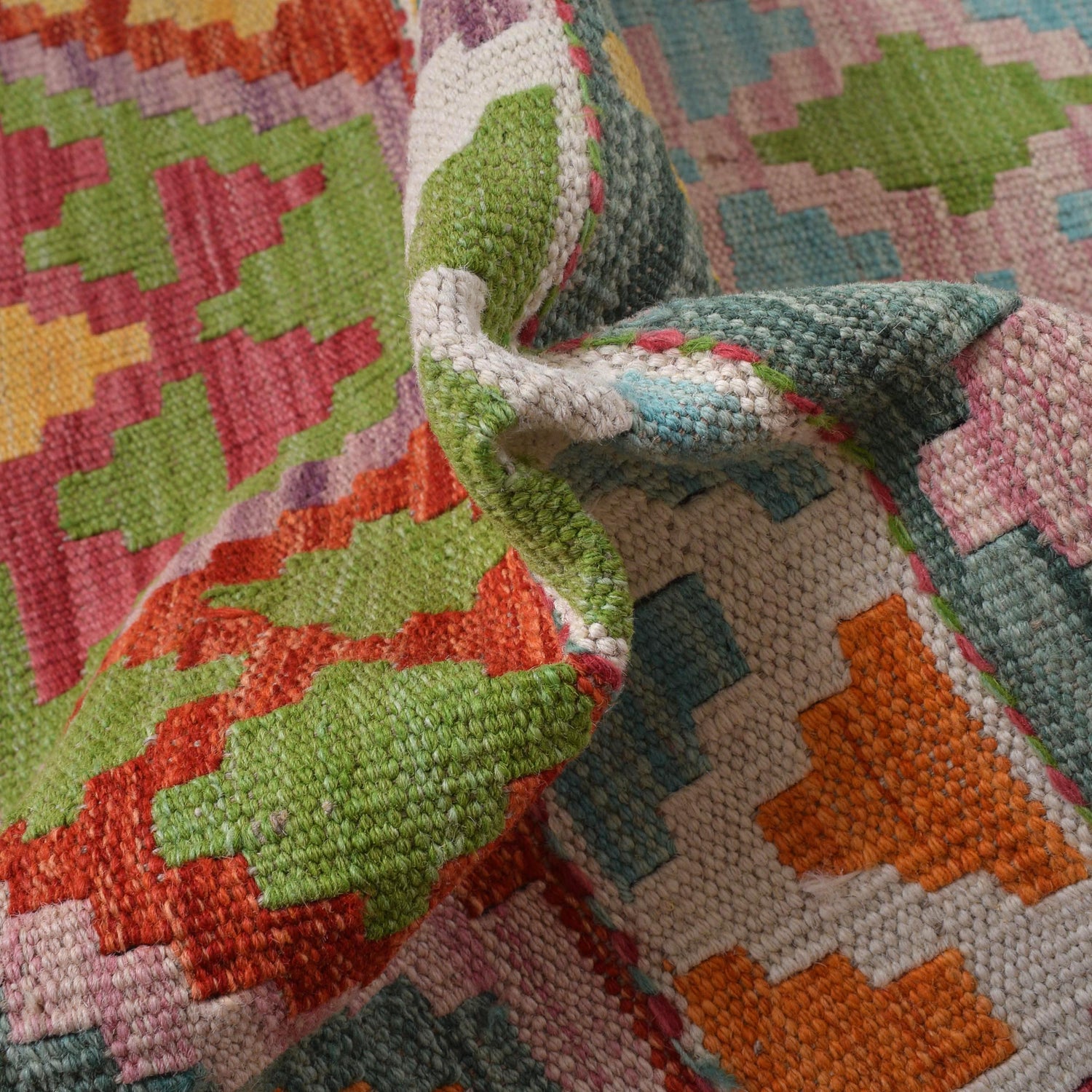 Handmade Vegetable Kilim 6' 0" x 8' 4" (ft) - No. B30455