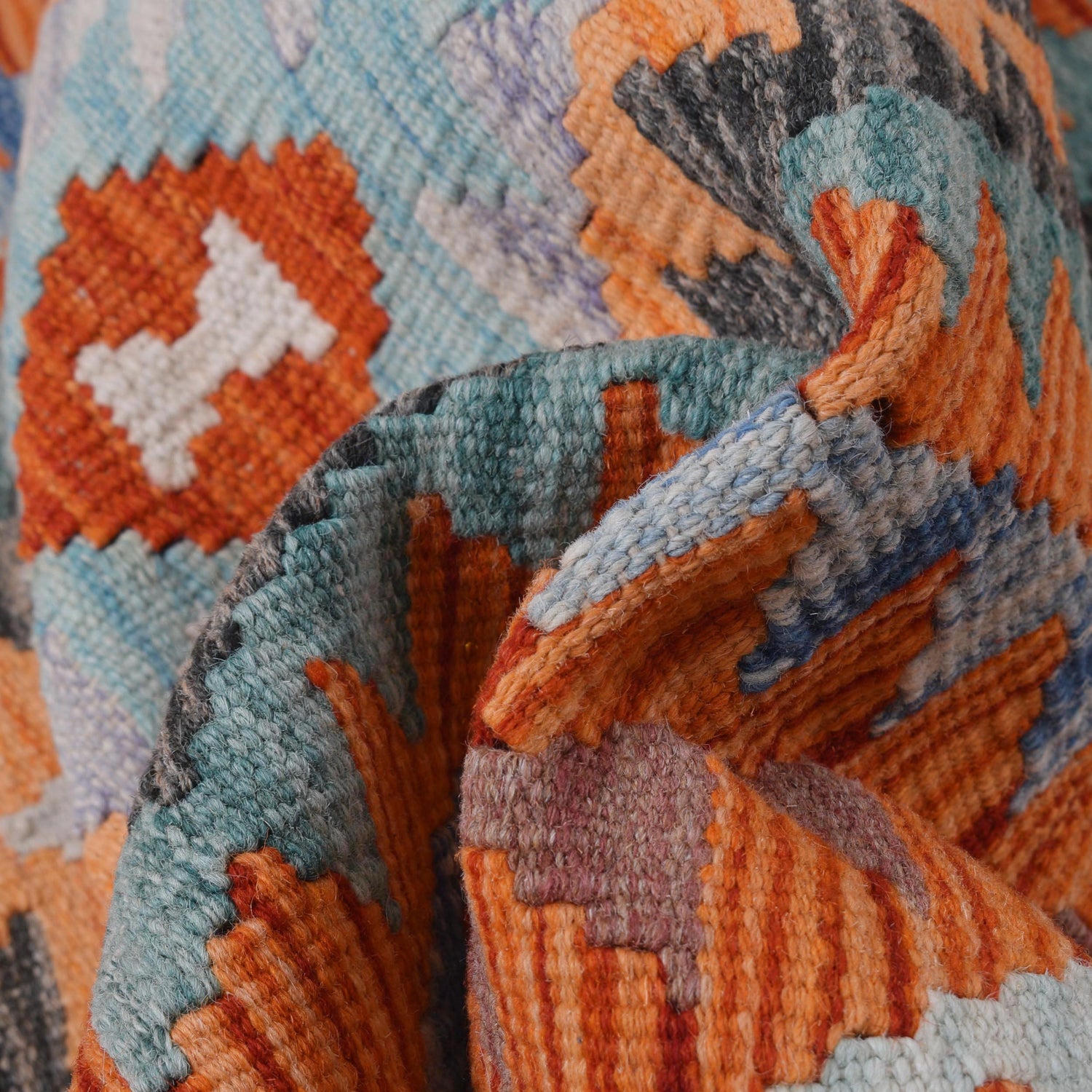 Vegetable Kelim Runner 2' 7" x 7' 1" (ft)- No. B30463