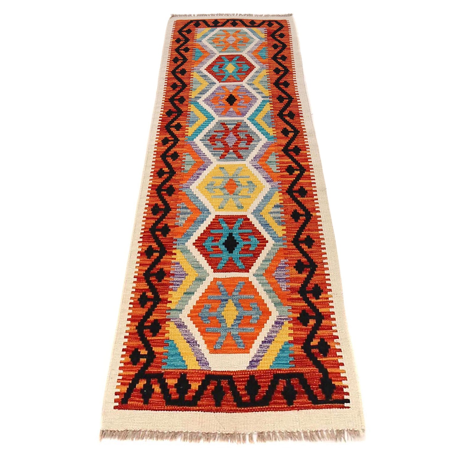 Vegetable Kilim Runner 2' 0" x 6' 5" (ft)- No. B30464