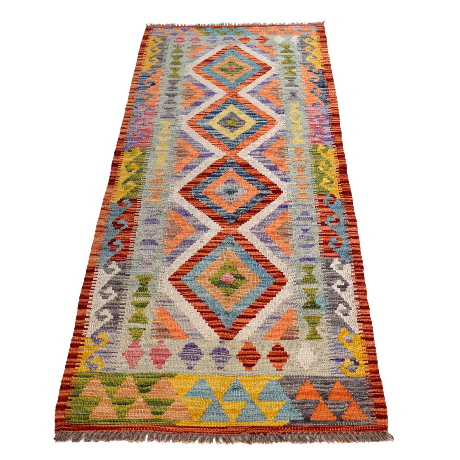 Vegetable Kelim Runner 2' 2" x 6' 2" (ft)- No. B30476