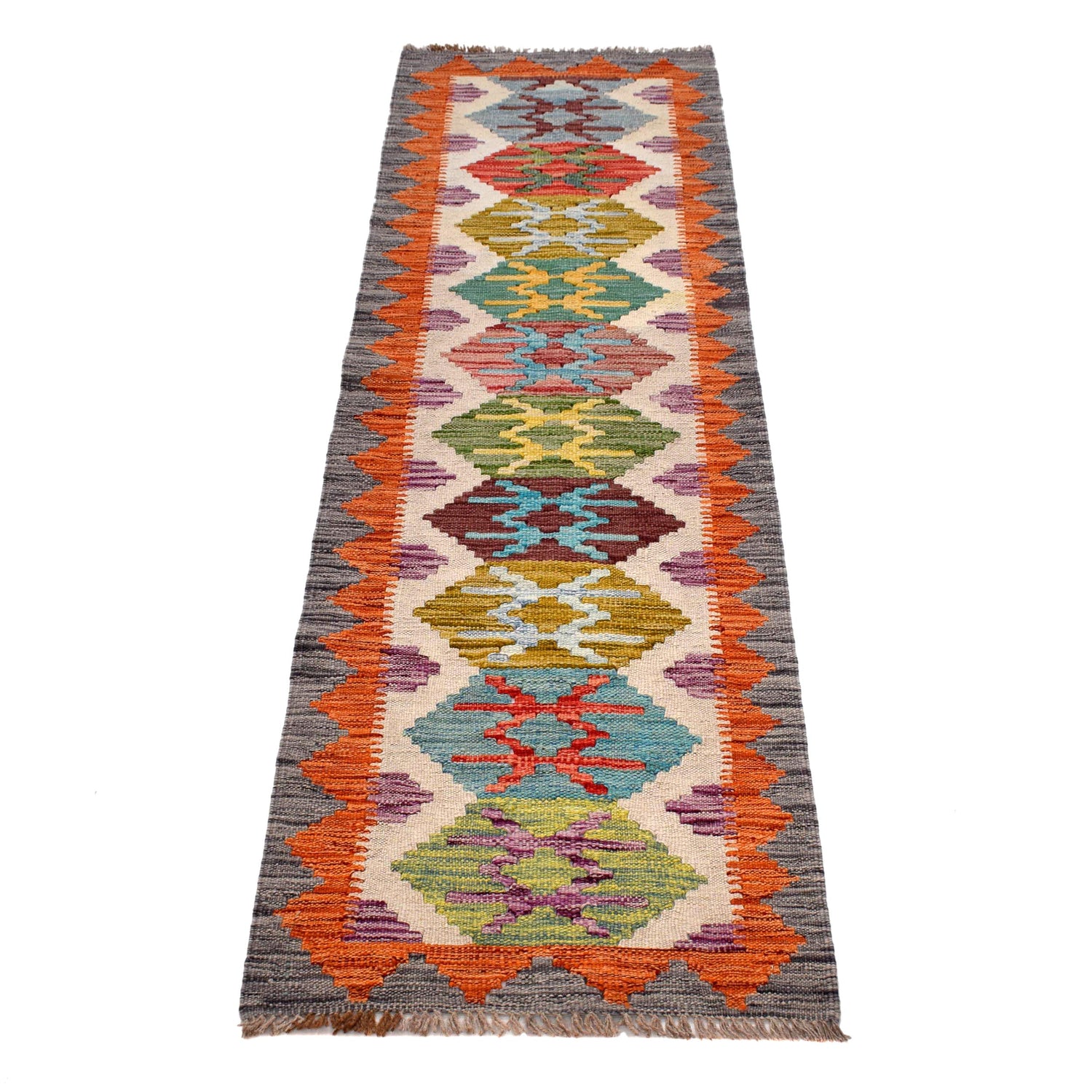 Vegetable Kilim Runner 2' 1" x 6' 5" (ft)- No. B30547