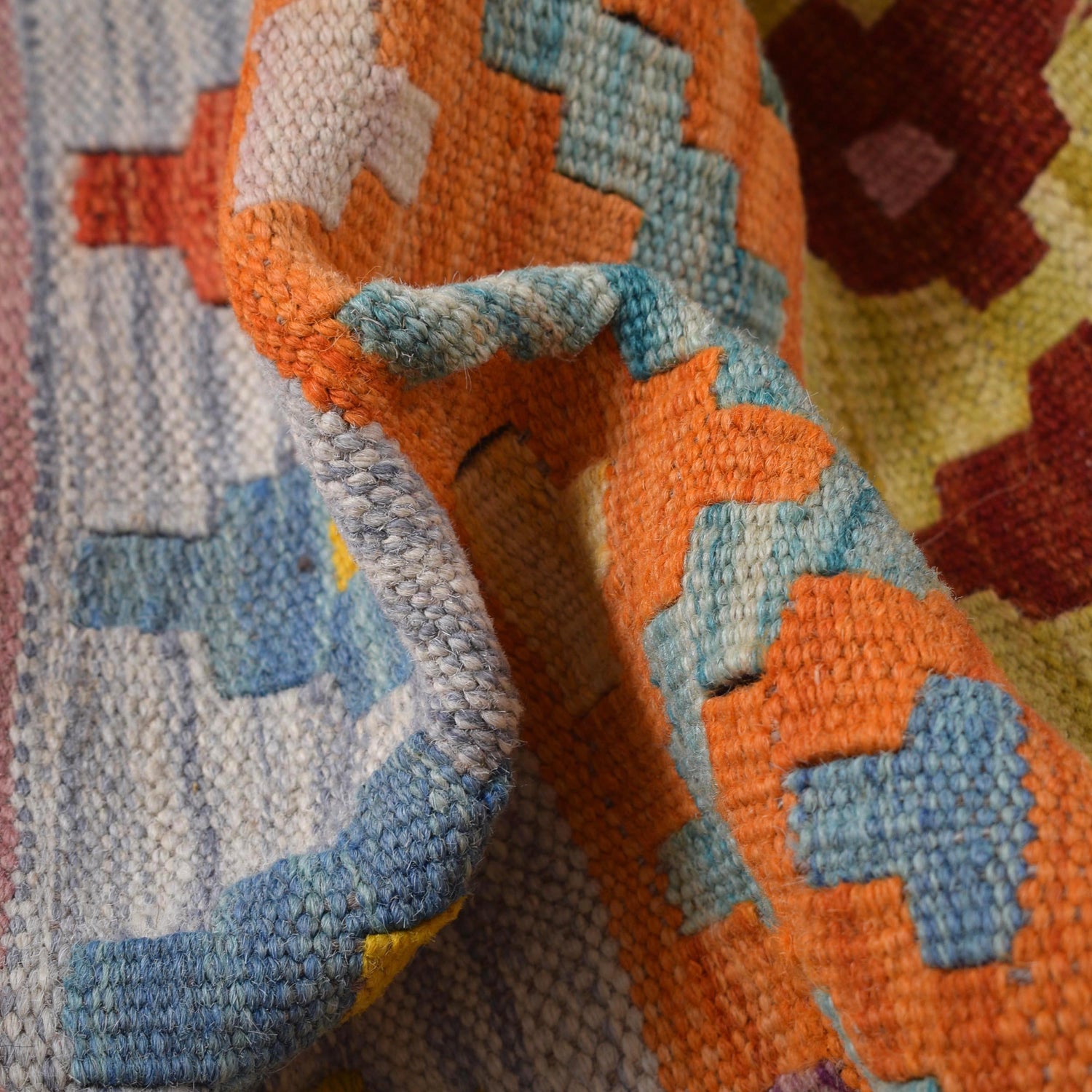 Handmade Vegetable Kilim 5' 9" x 8' 4" (ft) - No. B30568