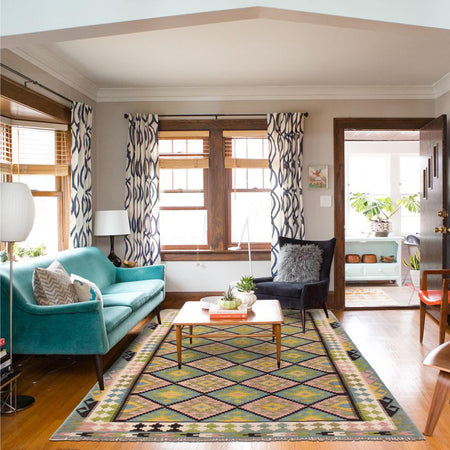 Handmade Vegetable Kelim 5' 9" x 8' 3" (ft) - No. B30593