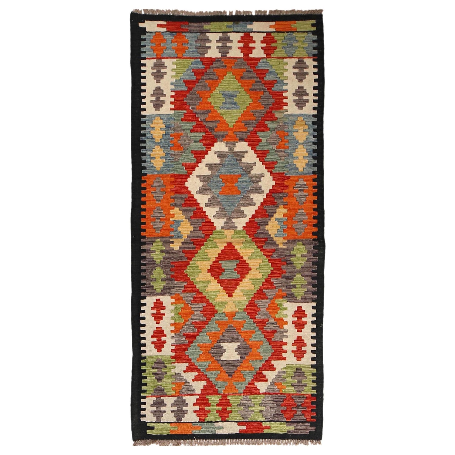 Vegetable Kilim Runner 2' 9" x 6' 4" (ft)- No. B30594