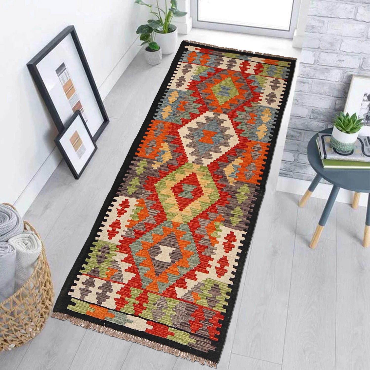 Vegetable Kilim Runner 2' 9" x 6' 4" (ft)- No. B30594